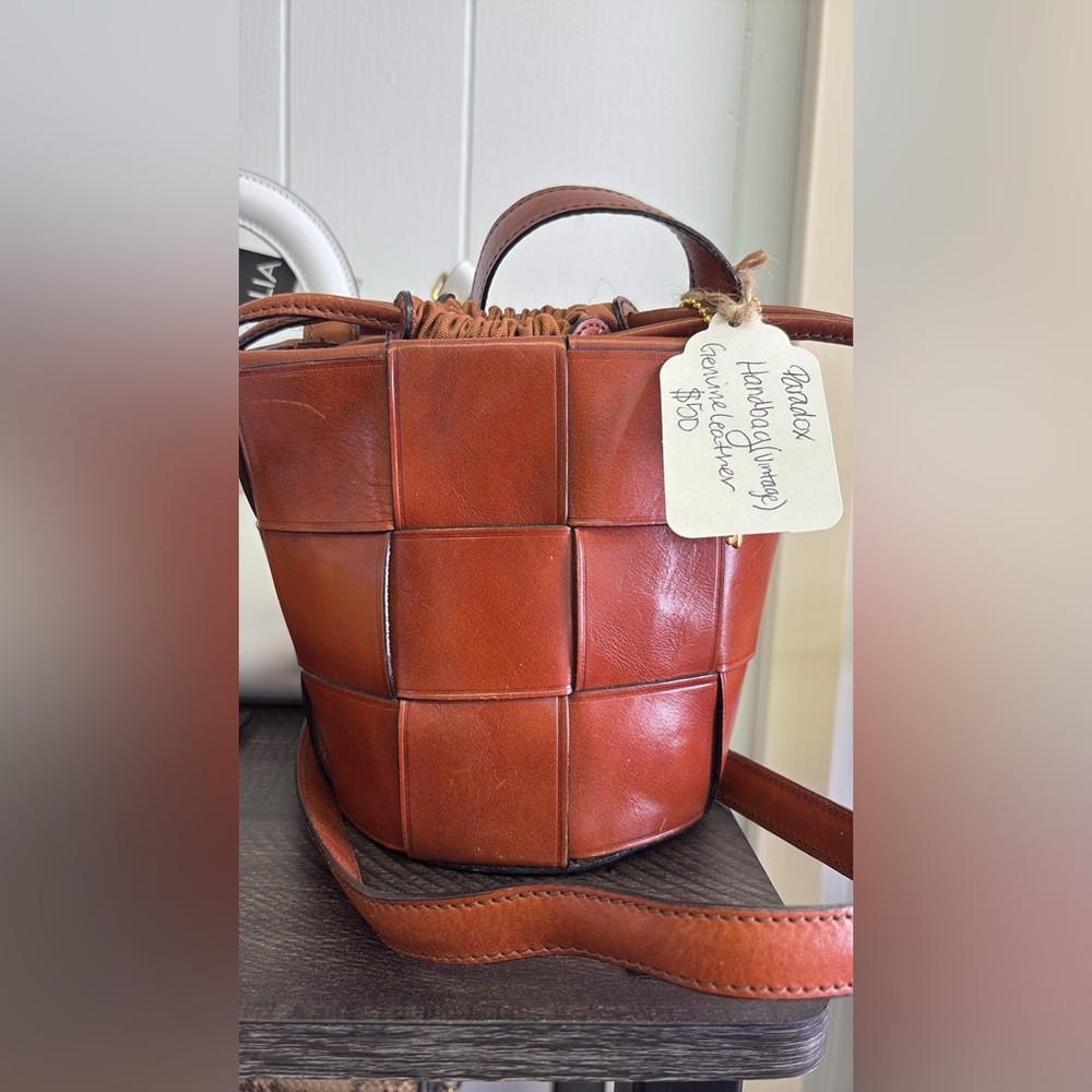 Paradox Brown Woven Leather Crossbody Bag